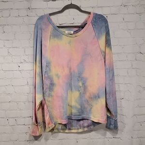 ADORA oversized long sleeve tie dye top
